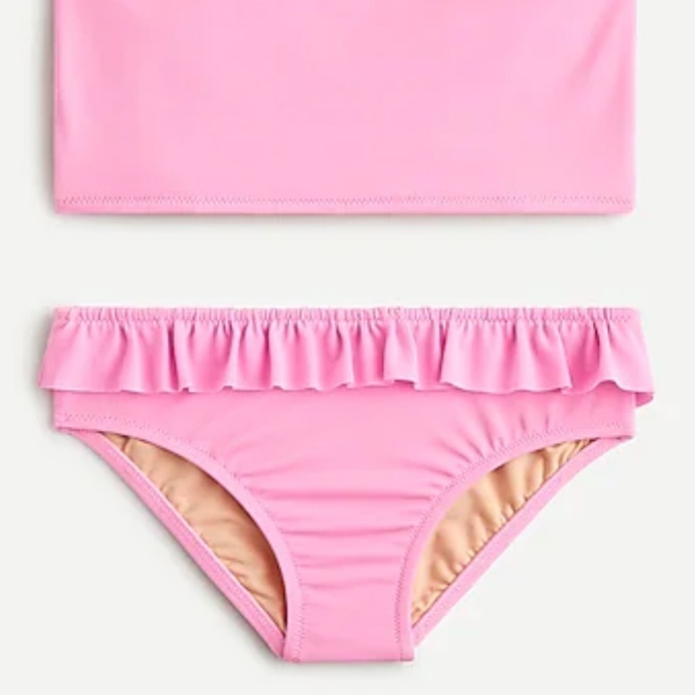 J crew pink ruffle bikini swim bottoms NWOT Barbie